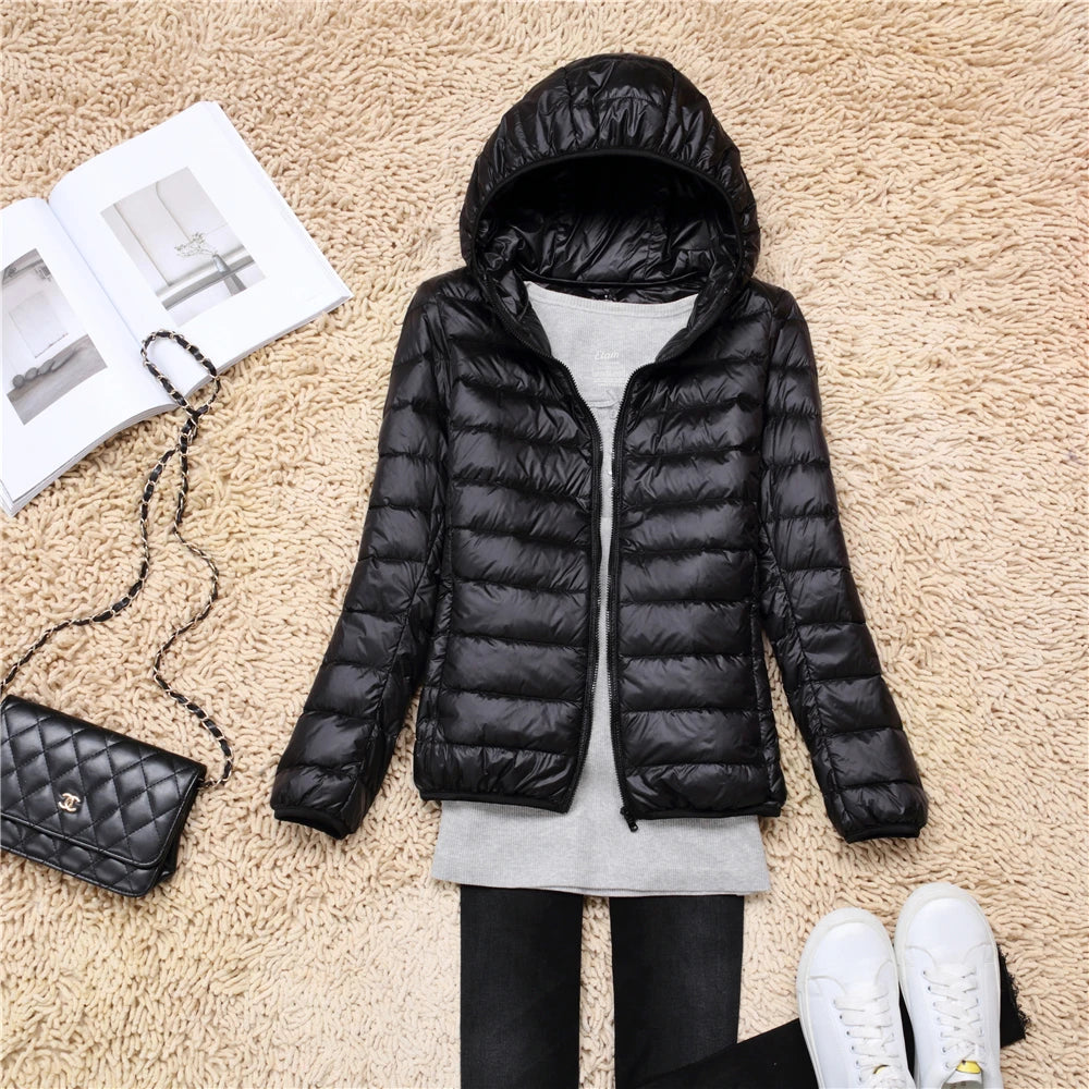 Chaqueta Puffer Ultraligera · Con Capucha