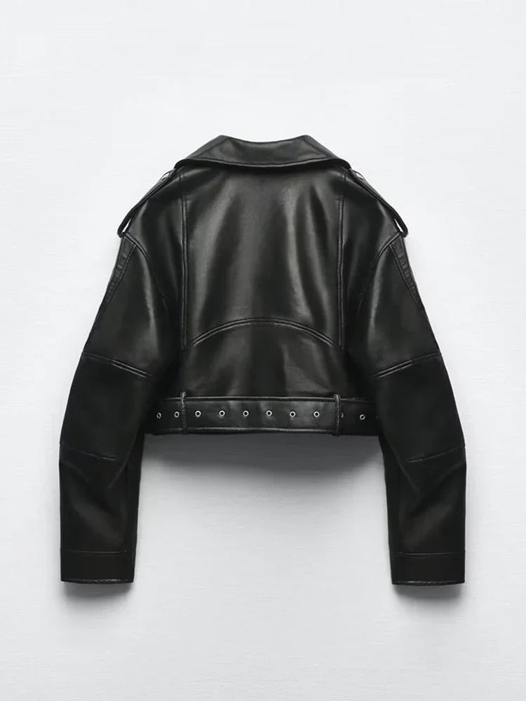 Chaqueta Biker Oversize · Piel Sintética
