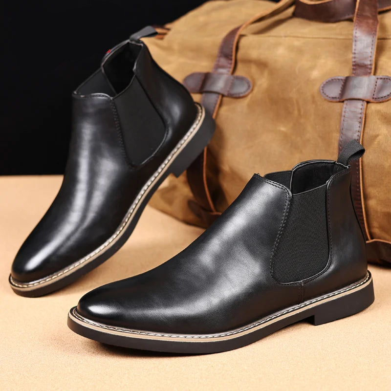 Botas Chelsea de Hombre · Piel PU Retro