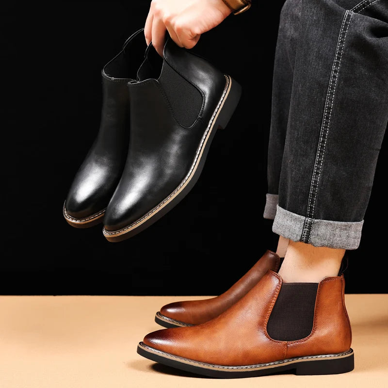 Botas Chelsea de Hombre · Piel PU Retro