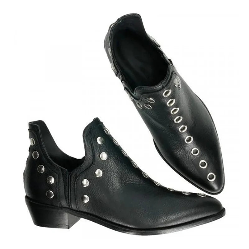 Botines de Tachuelas Punta Fina · Estilo Rock