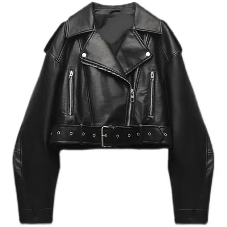 Chaqueta Biker Oversize · Piel Sintética