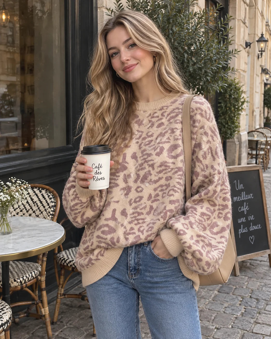 Jersey de Punto Animal Print · Leopardo