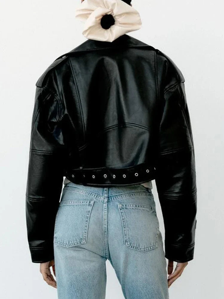 Chaqueta Biker Oversize · Piel Sintética