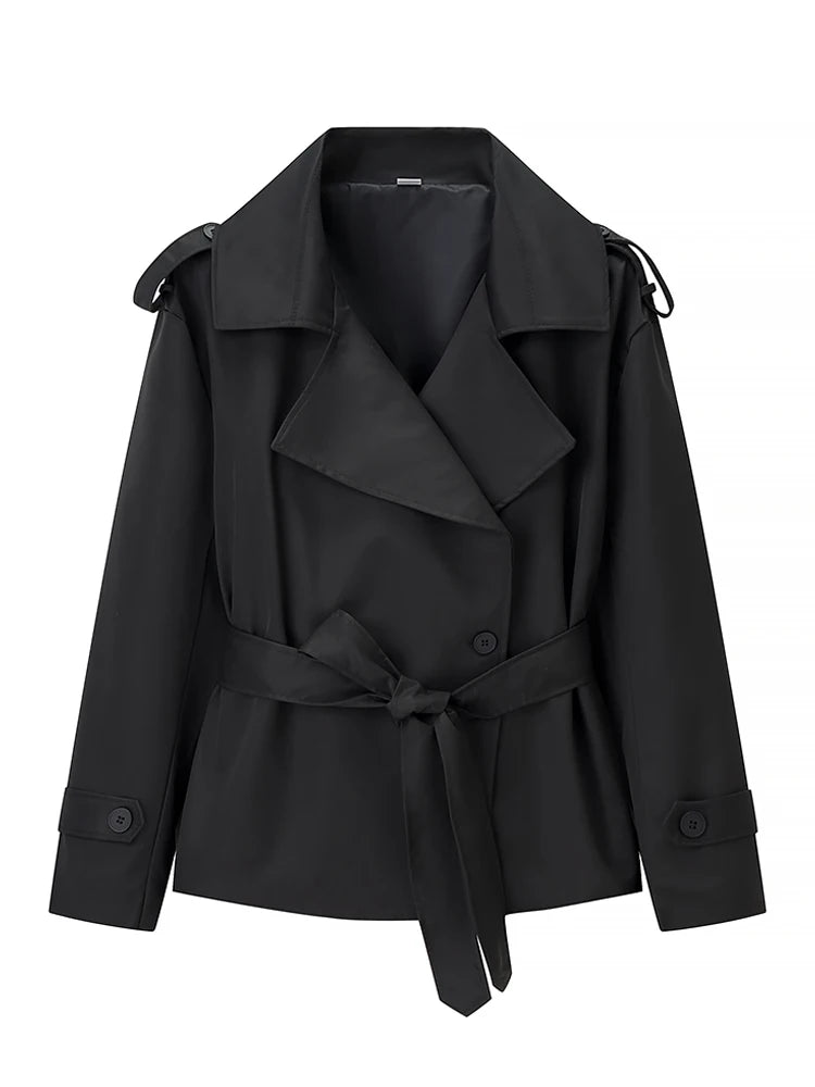 Gabardina Corta con Cordón · Mujer